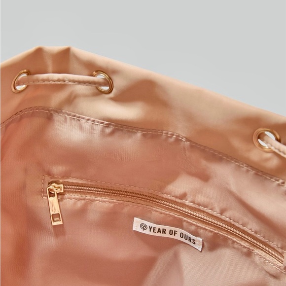 Year of Ours Peach Drawstring Bag NWT